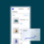 Mobile view of inventory management in the Wix Owner app and an analytics graph on site sessions.